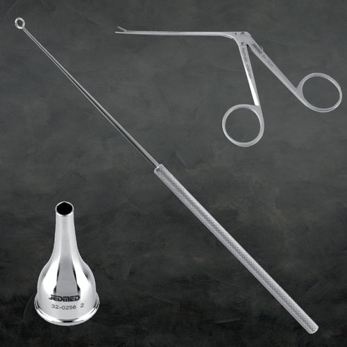 Ensemble d'otoscopes SURTEX® Siegle : 3 spéculums - Poire à air