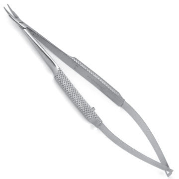 Barraquer Needle Holder - Curved Delicate Jaws, Without Lock