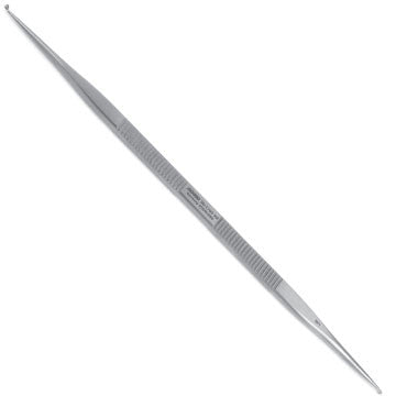 House Double Ended Curette - Light Angle, 2.0mm x 2.5mm Oval Cups