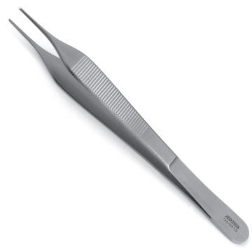 Adson Micro Forceps - 1mm x 14mm Delicate Serrated Tips