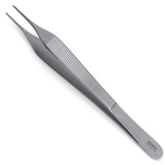 Adson Micro Forceps - 1mm x 14mm Delicate Serrated Tips - JEDMED