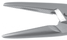 Derf Needle Holder - Straight, Heavy 13mm Serrated Jaws
