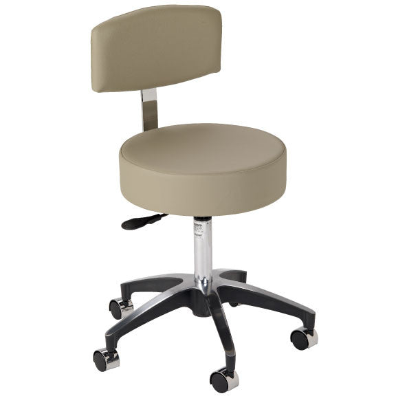 Century Pneumatic Stool with Backrest & Seamless Seat & Adjustable Footring